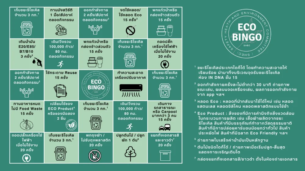 โครงการกิจกรรม Eco Bingo Vol.2